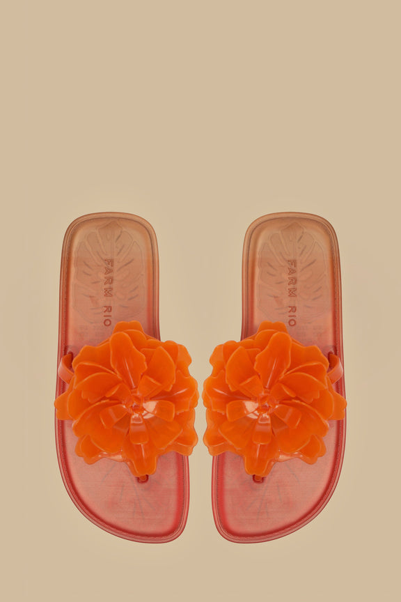 Citrus Flower Jelly Flat Sandal