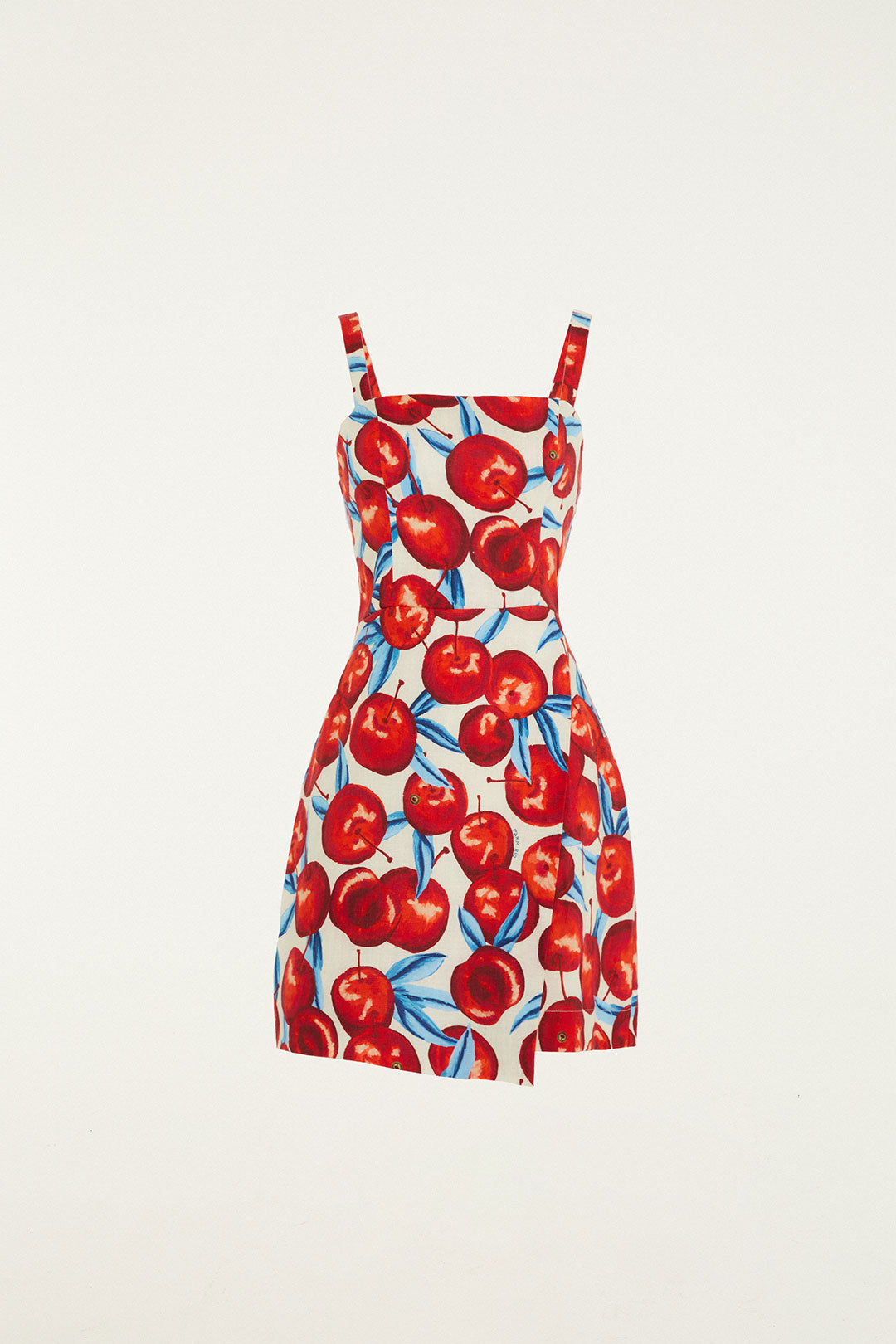 Cherry Blossom Sleeveless Euroflax Premium Linen Mini Dress