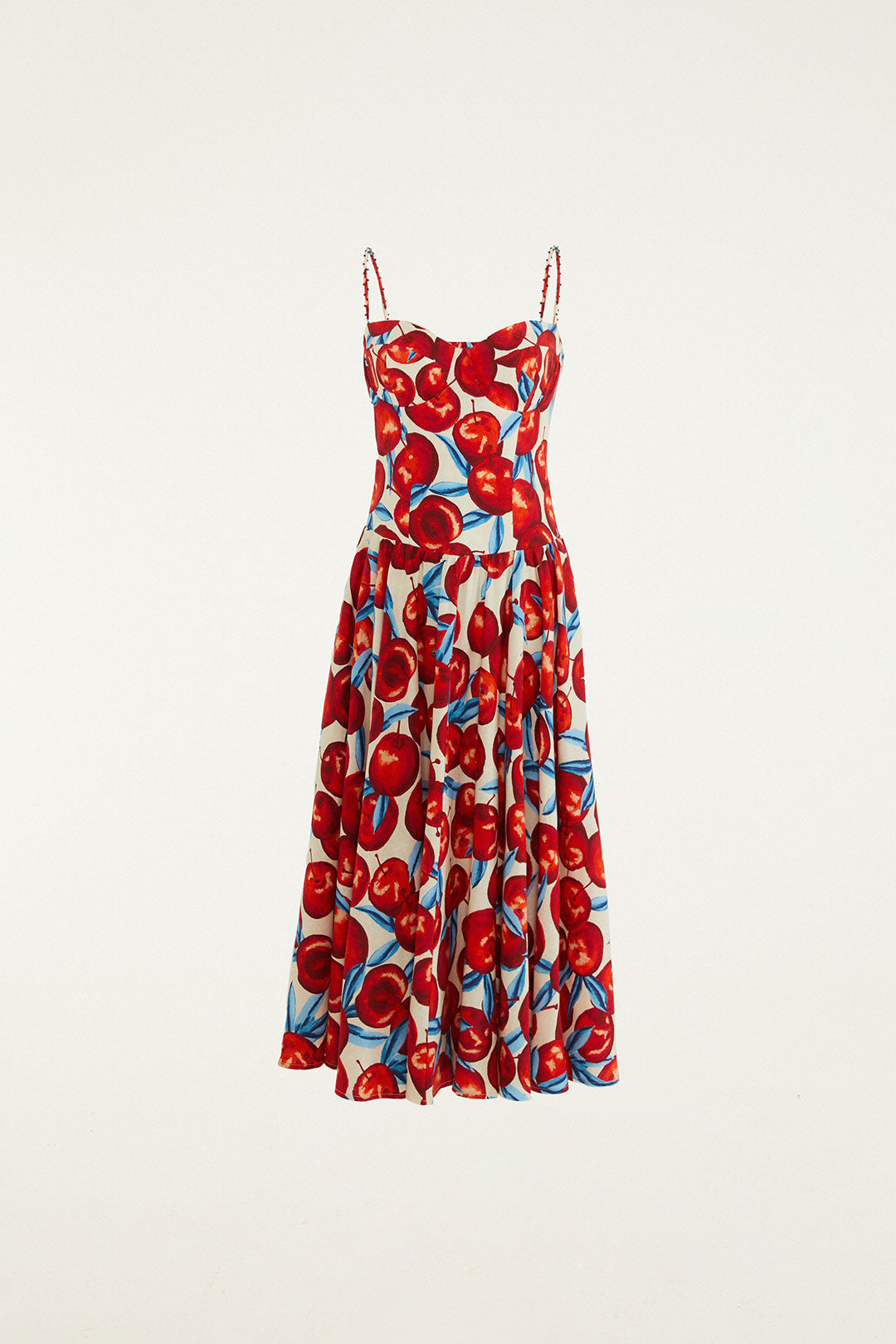 Cherry Blossom Sleeveless Lenzing Ecovero Euroflax Midi Dress