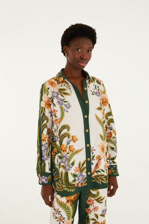 Sand Nature Collared Buttoned Shirt