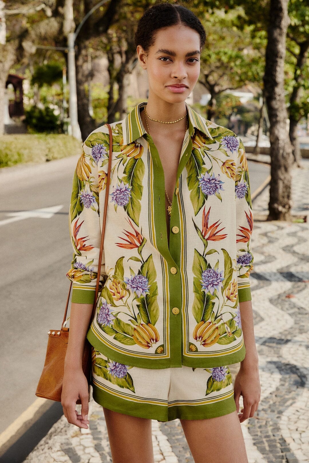 Sand Tropical Scarf Lenzing™ Ecovero™ Euroflax™ Shirt