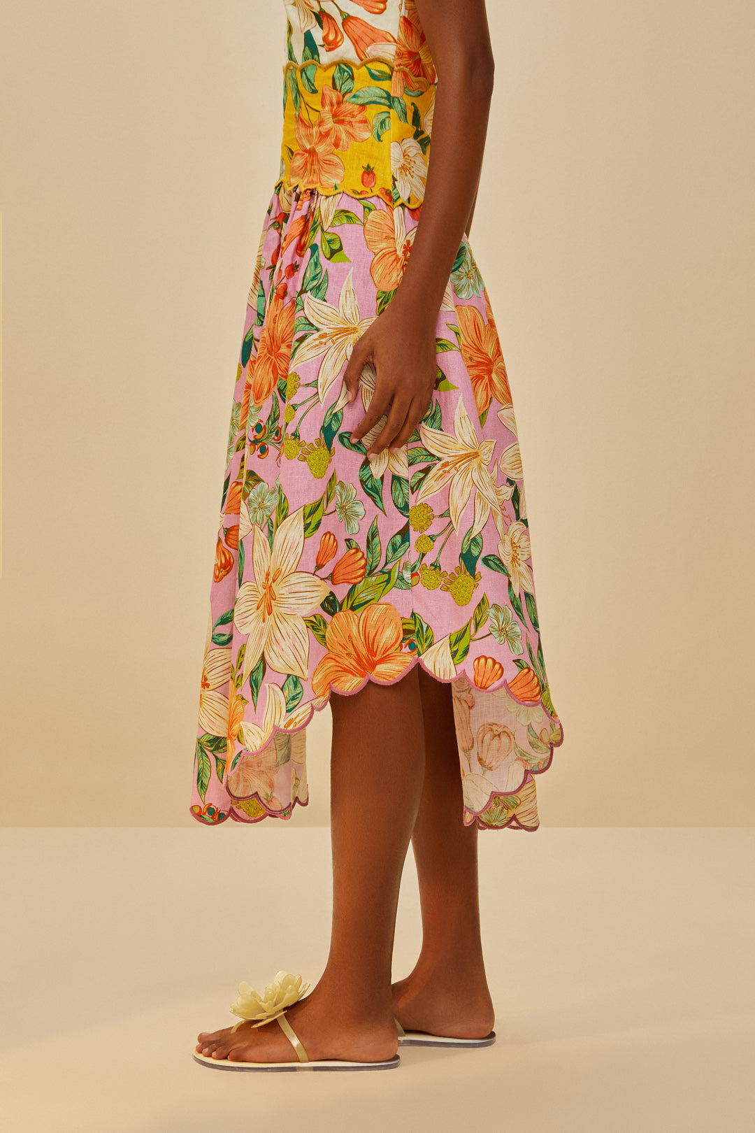Buttermilk Flower Jelly Flat Sandal