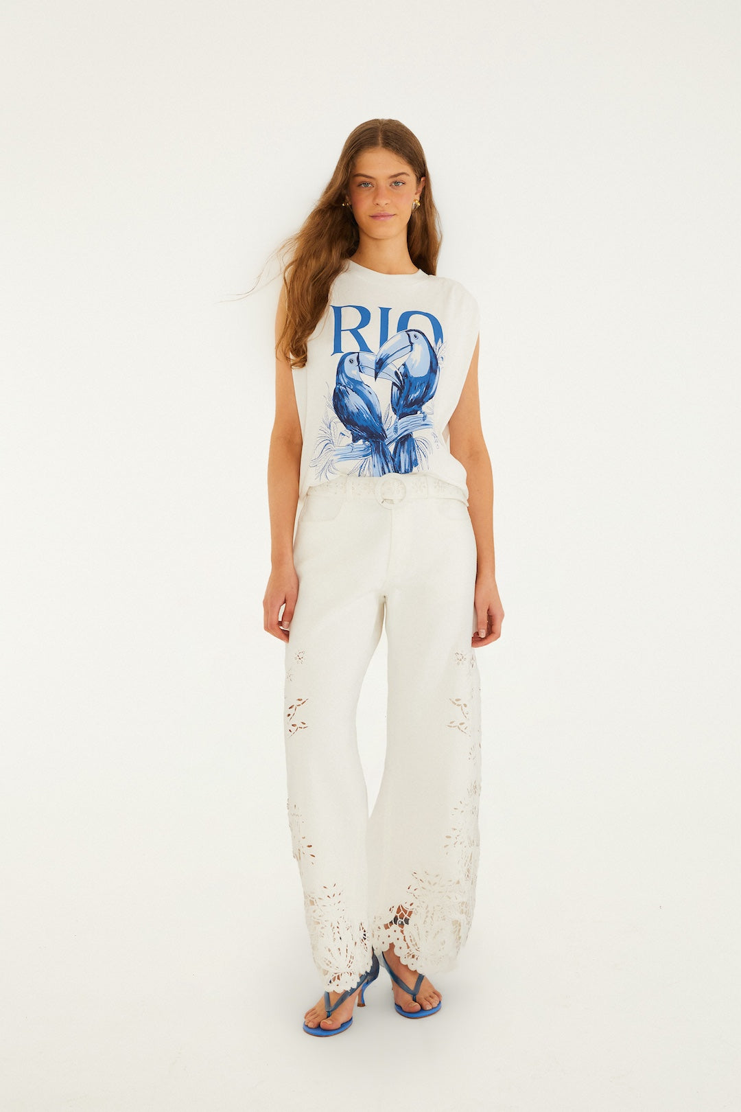 Off-White Toucan Rio Padded Shoulder Organic Cotton T-Shirt