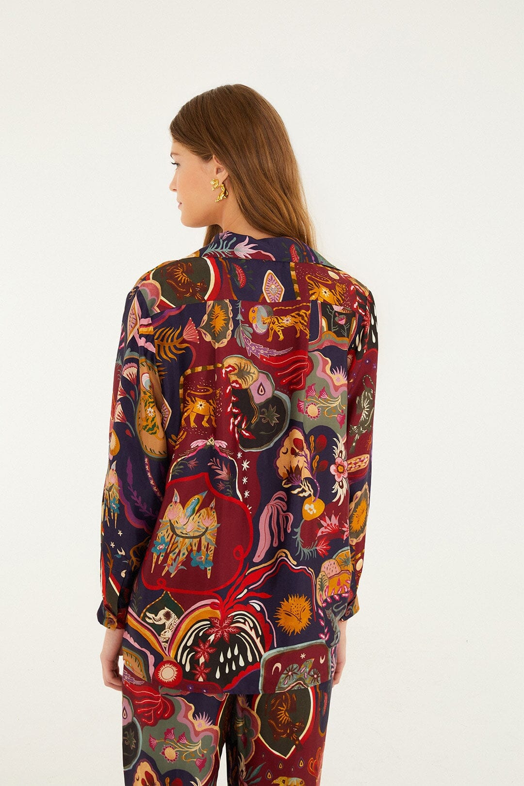 Multicolor Artsy Surreal Land Lenzing™ Ecovero™ Viscose Shirt