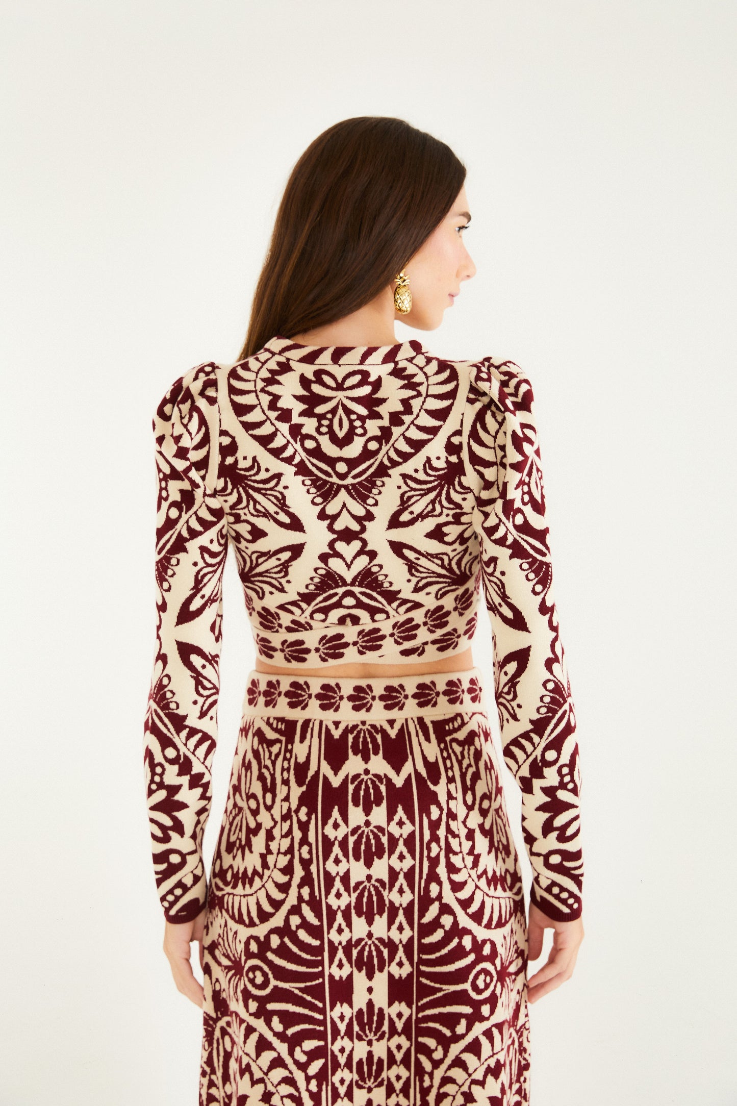 Pineapple Love Burgundy Knit Top