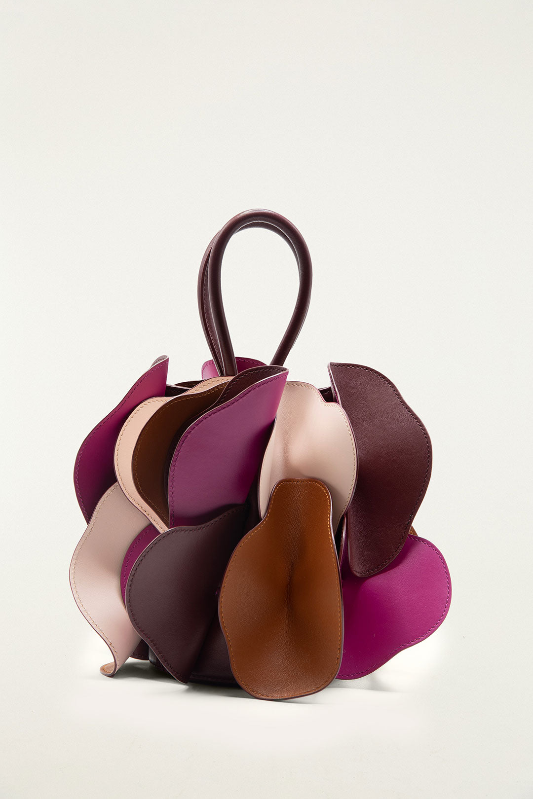 multicolor leather flower bag