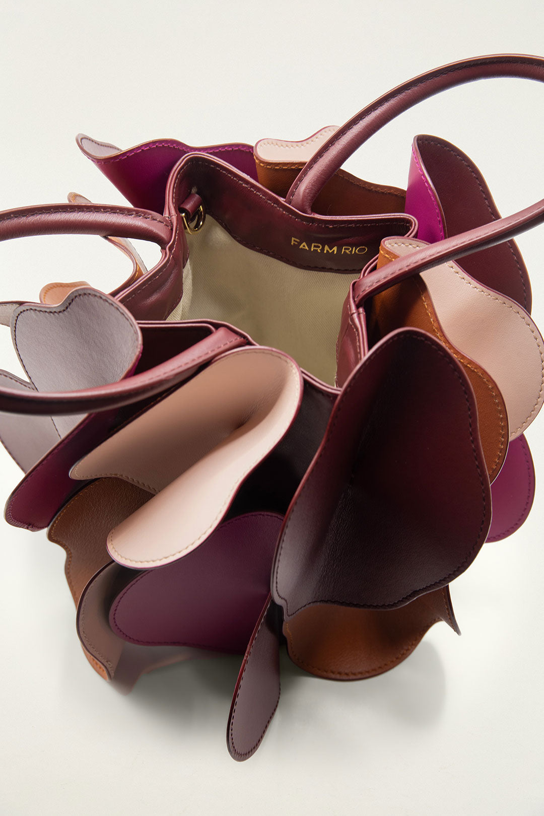 multicolor leather flower bag