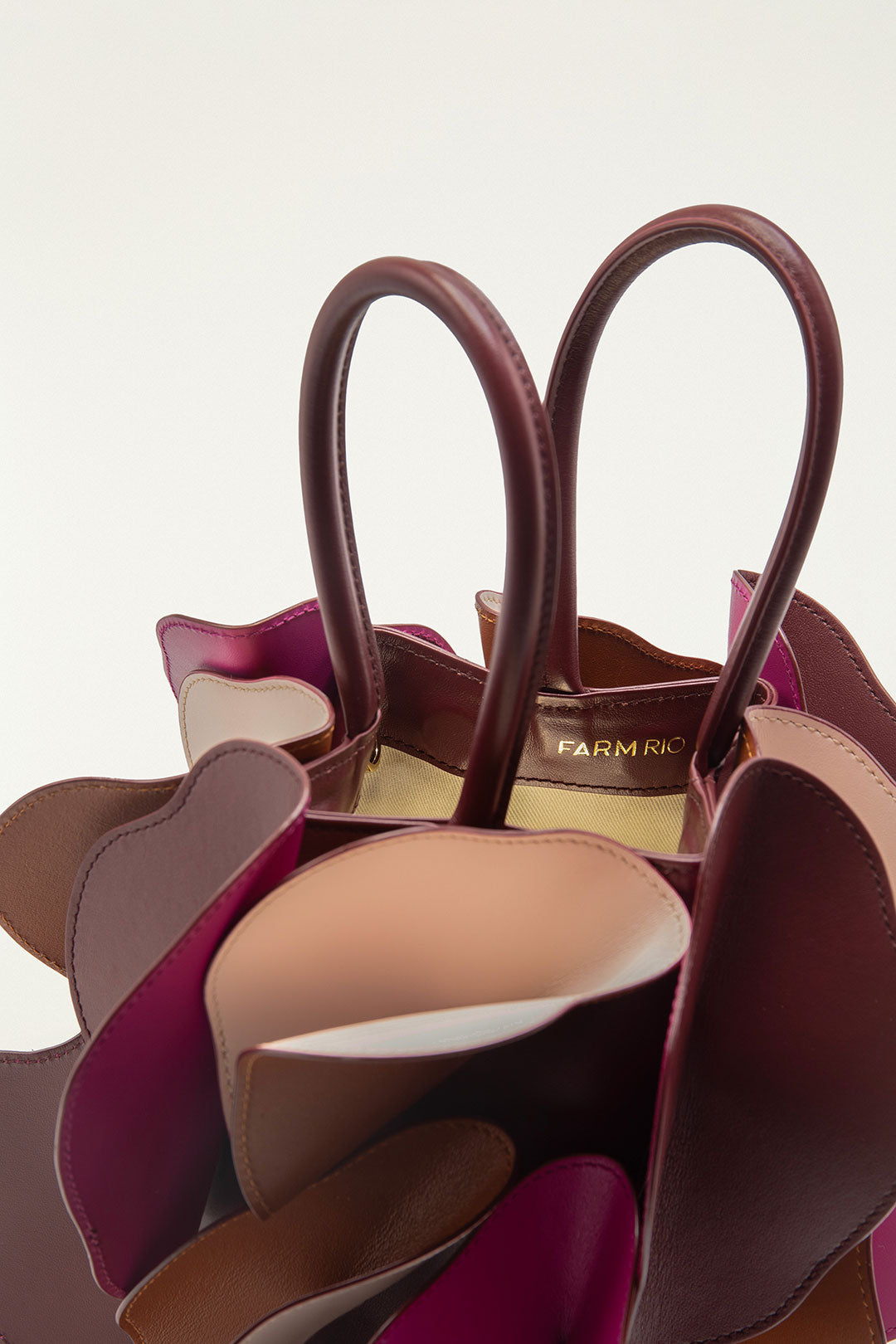 multicolor leather flower bag