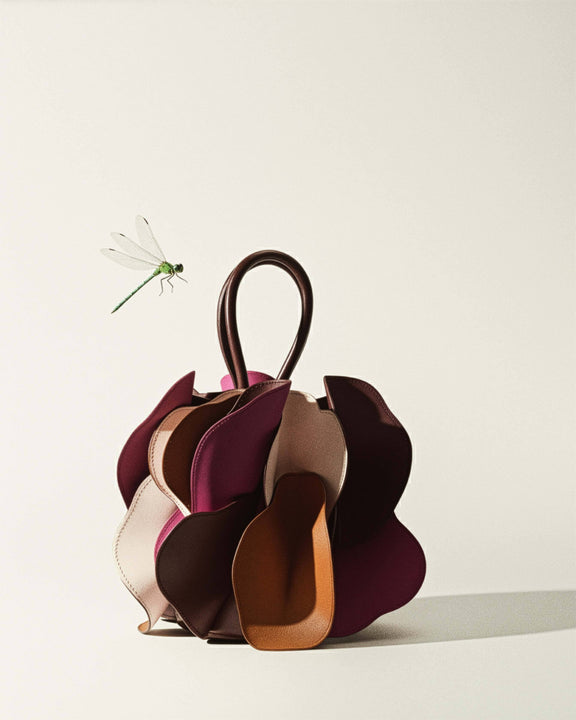 multicolor leather flower bag