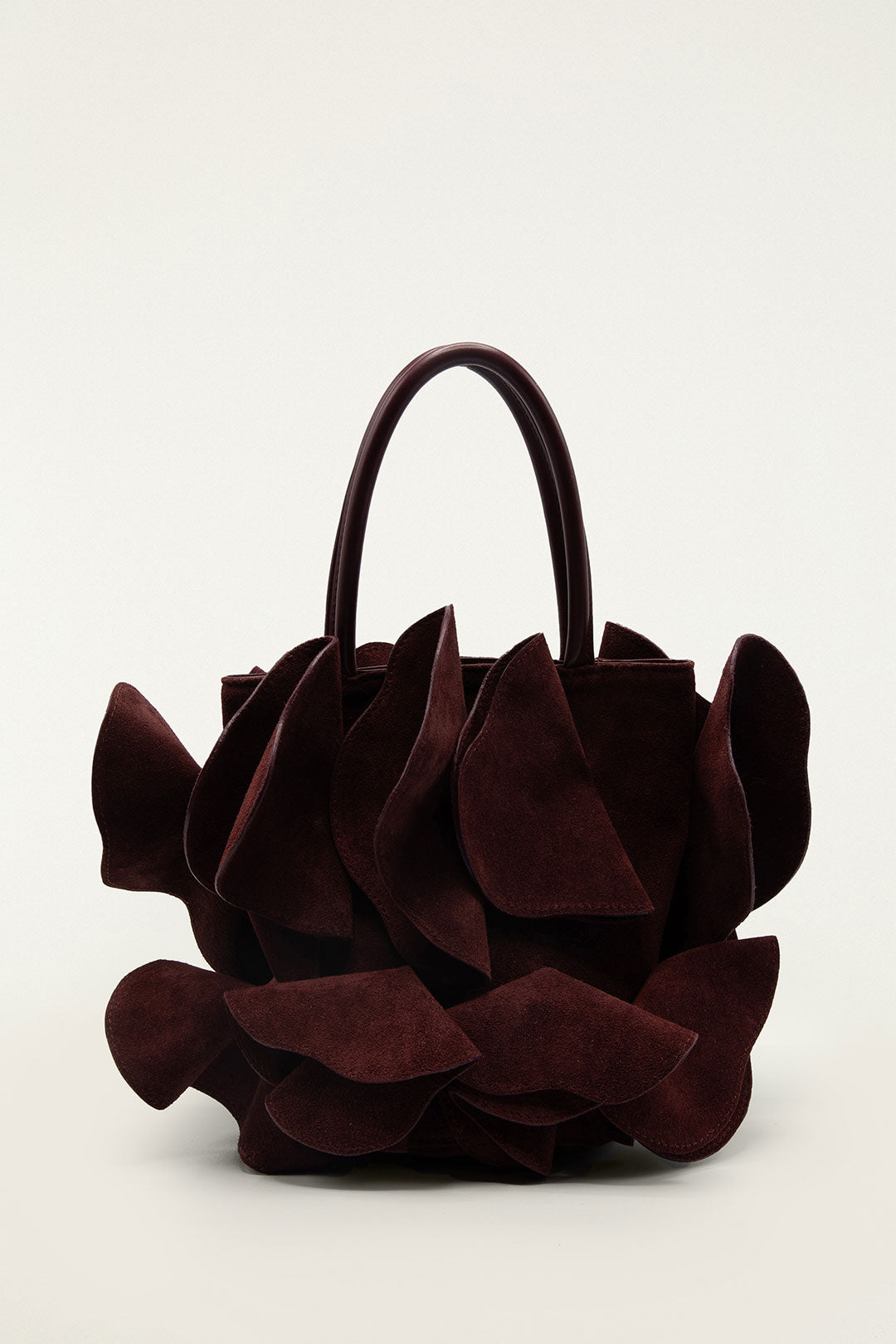 Brown Leather Flower Bag