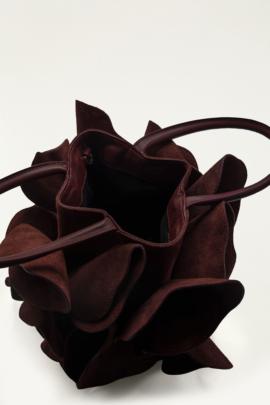 Brown Leather Flower Bag