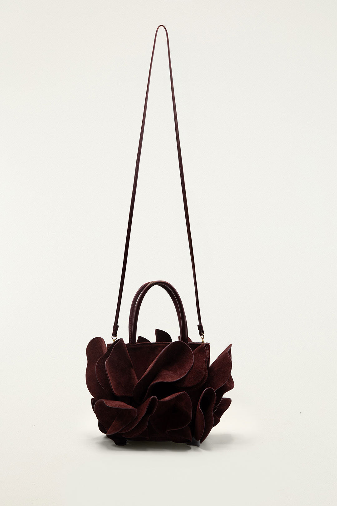 Brown Leather Flower Bag