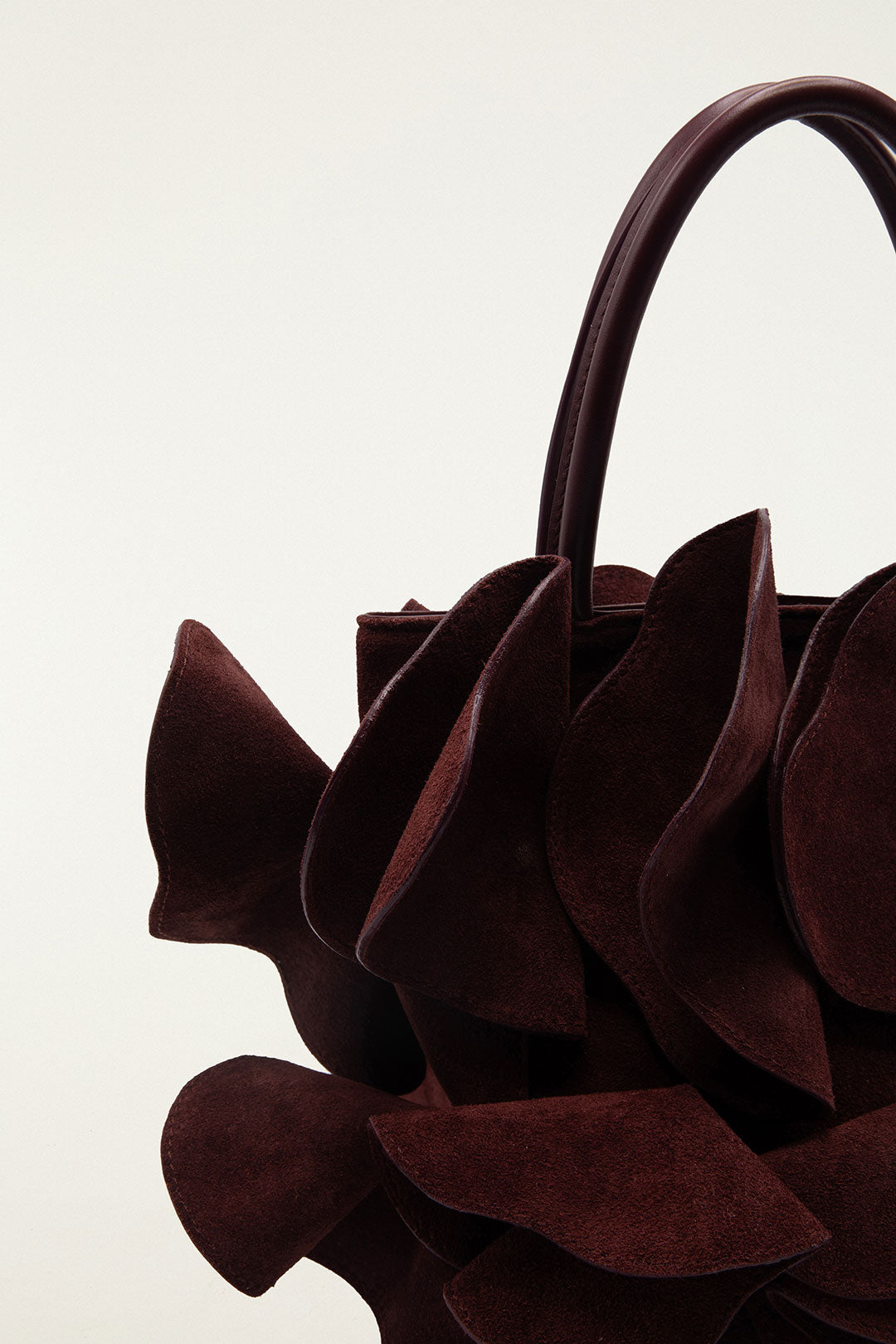 Brown Leather Flower Bag