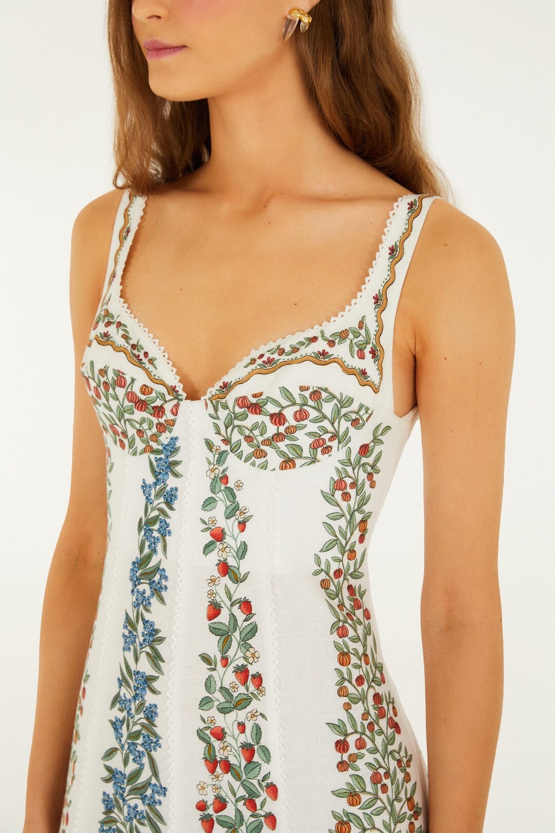 Off-White Fruit Beauty Lenzing™ Ecovero™ Euroflax™ Maxi Dress