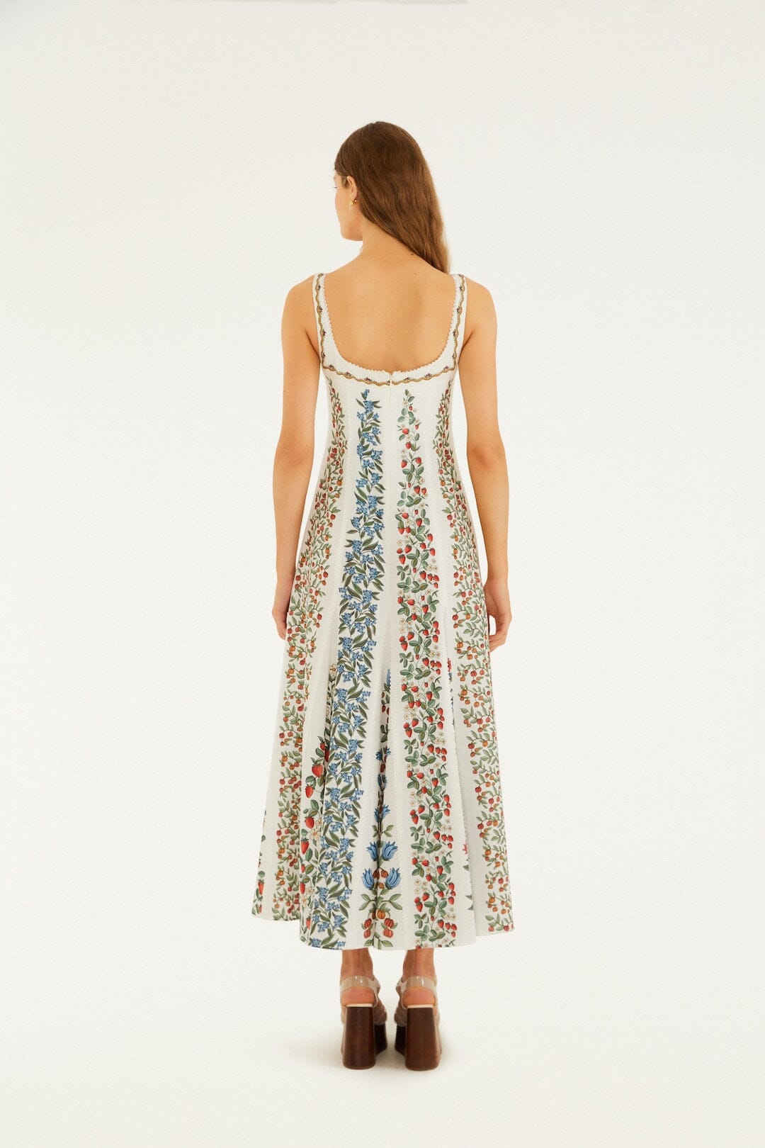 Off-White Fruit Beauty Lenzing™ Ecovero™ Euroflax™ Maxi Dress
