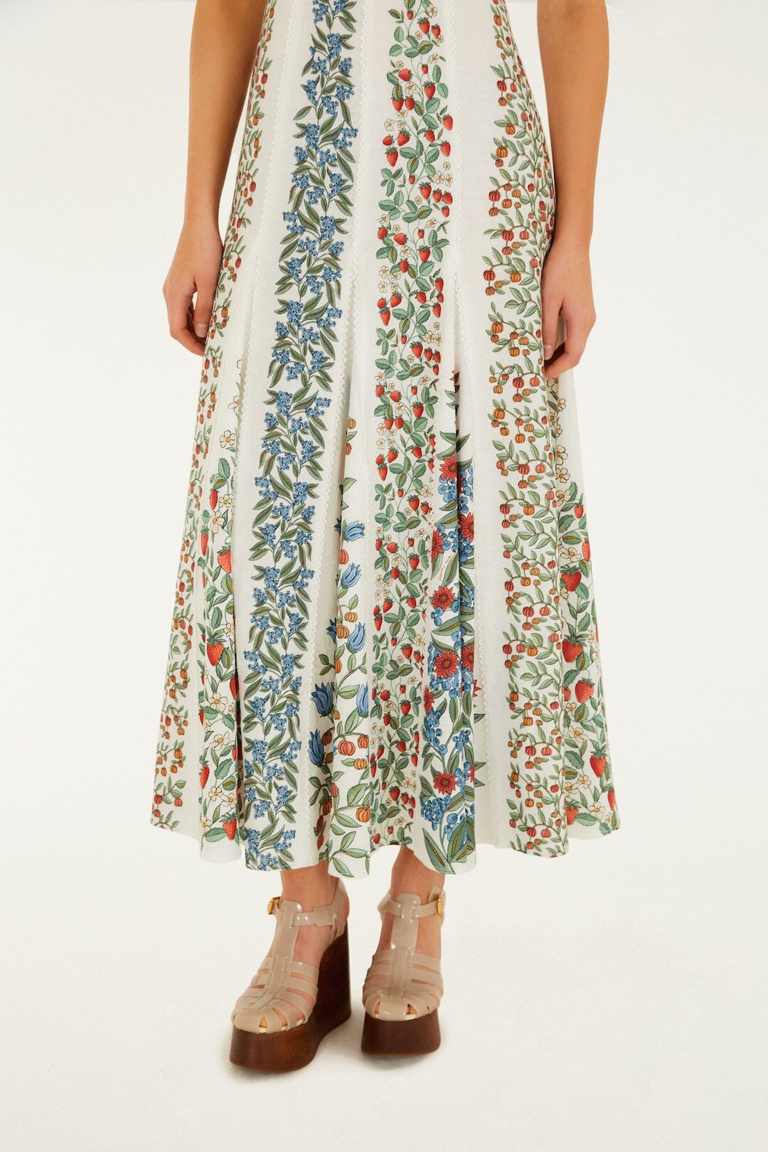 Off-White Fruit Beauty Lenzing™ Ecovero™ Euroflax™ Maxi Dress