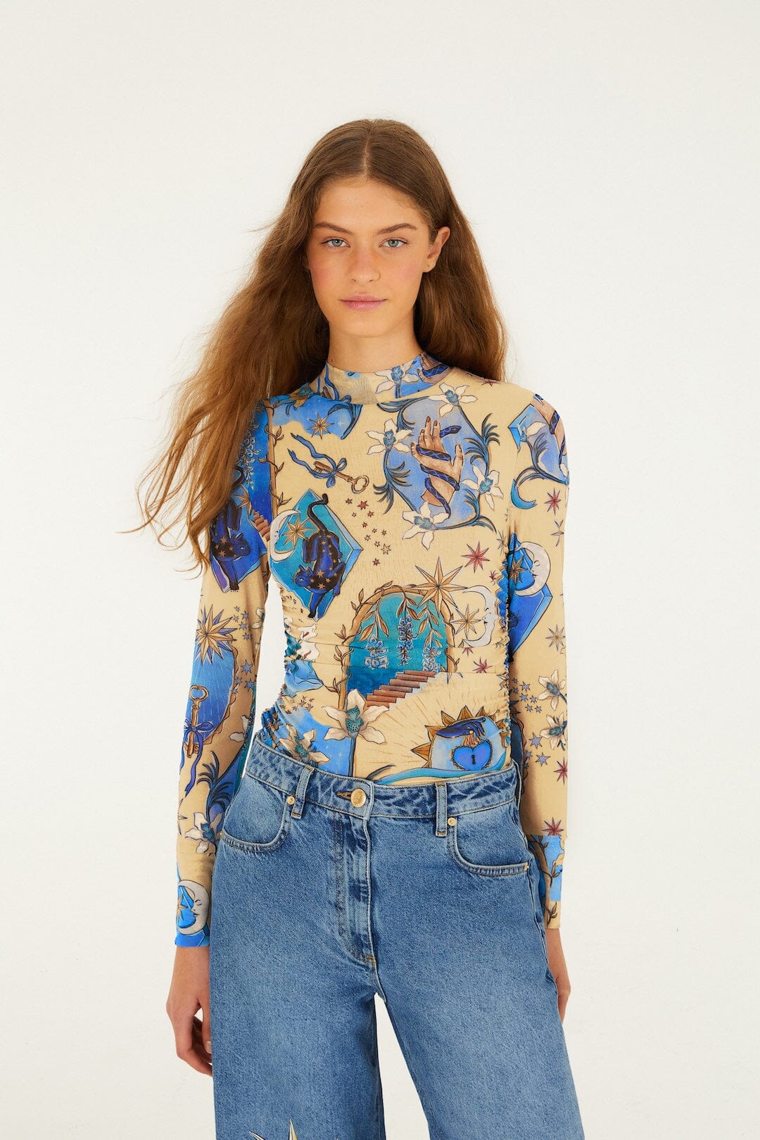 Mystical Sand Tulle Blouse