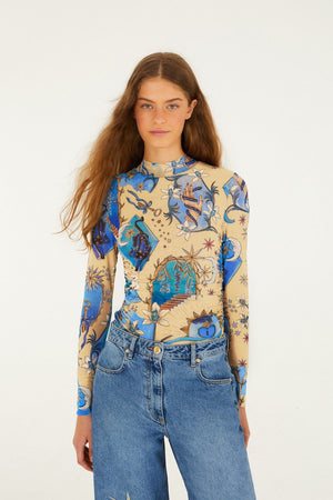 Mystical Sand Tulle Blouse