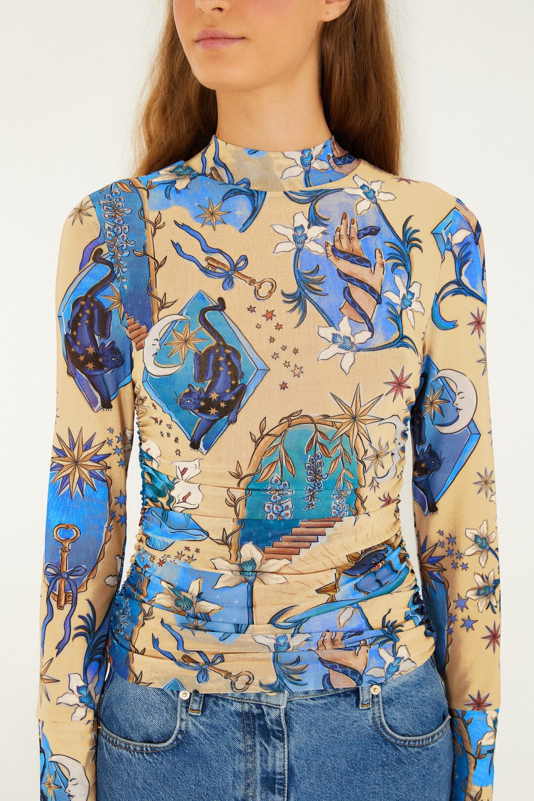 Mystical Sand Tulle Blouse