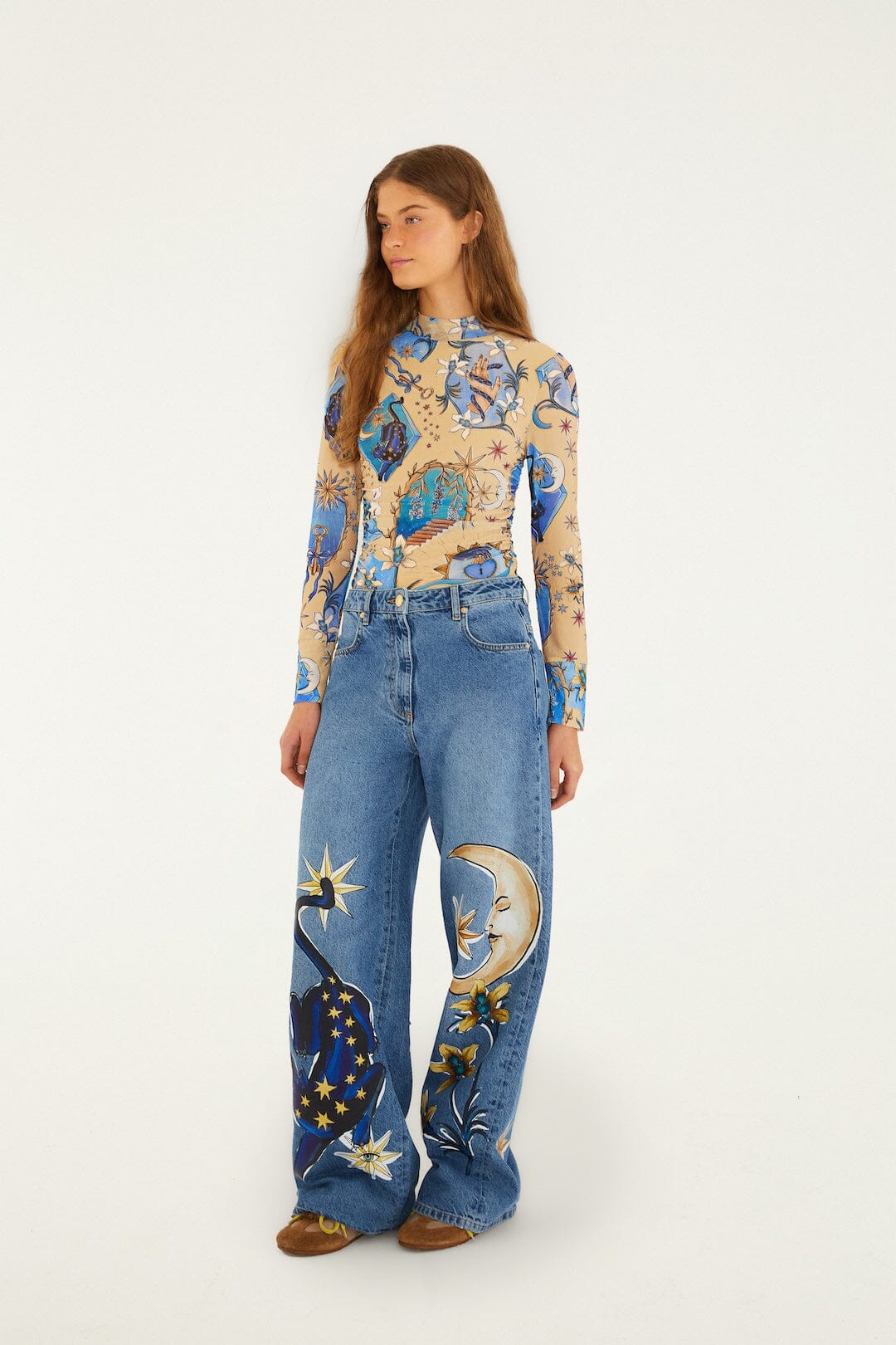 Mystical Sand Tulle Blouse