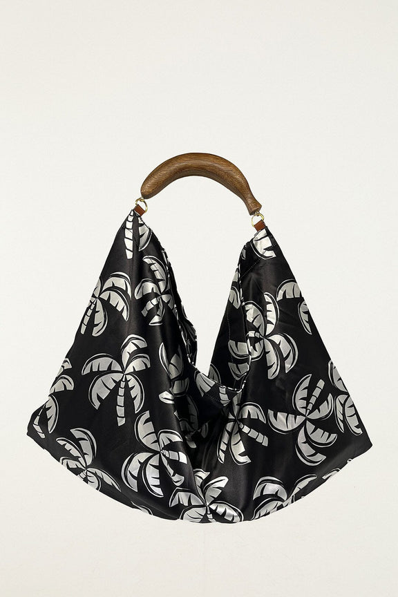 Black And White Scarf Tote Bag