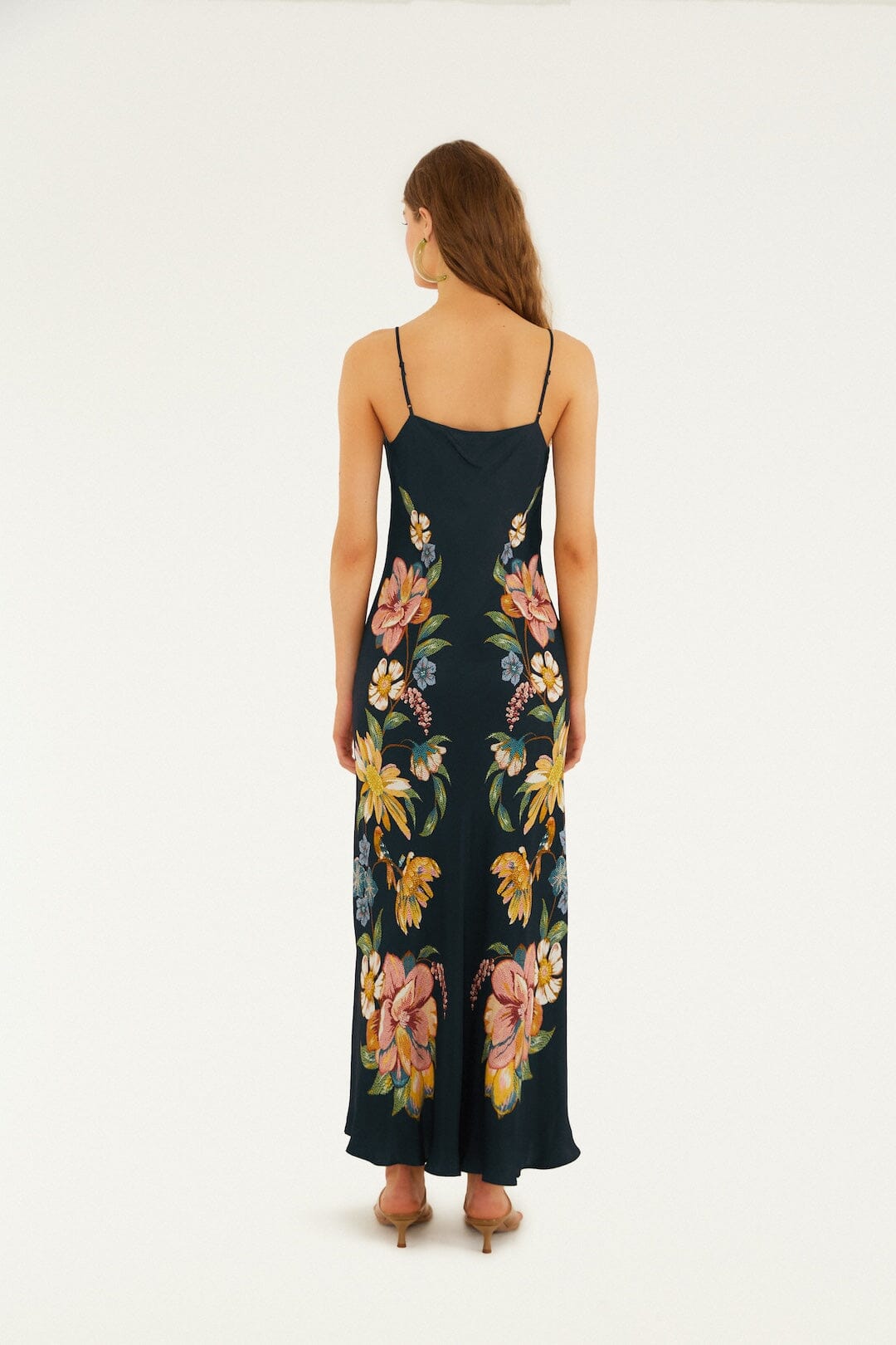 Maira Floral Dark Blue Maxi Dress