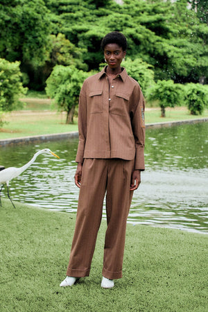 Yarn Dyed Caramel Pants