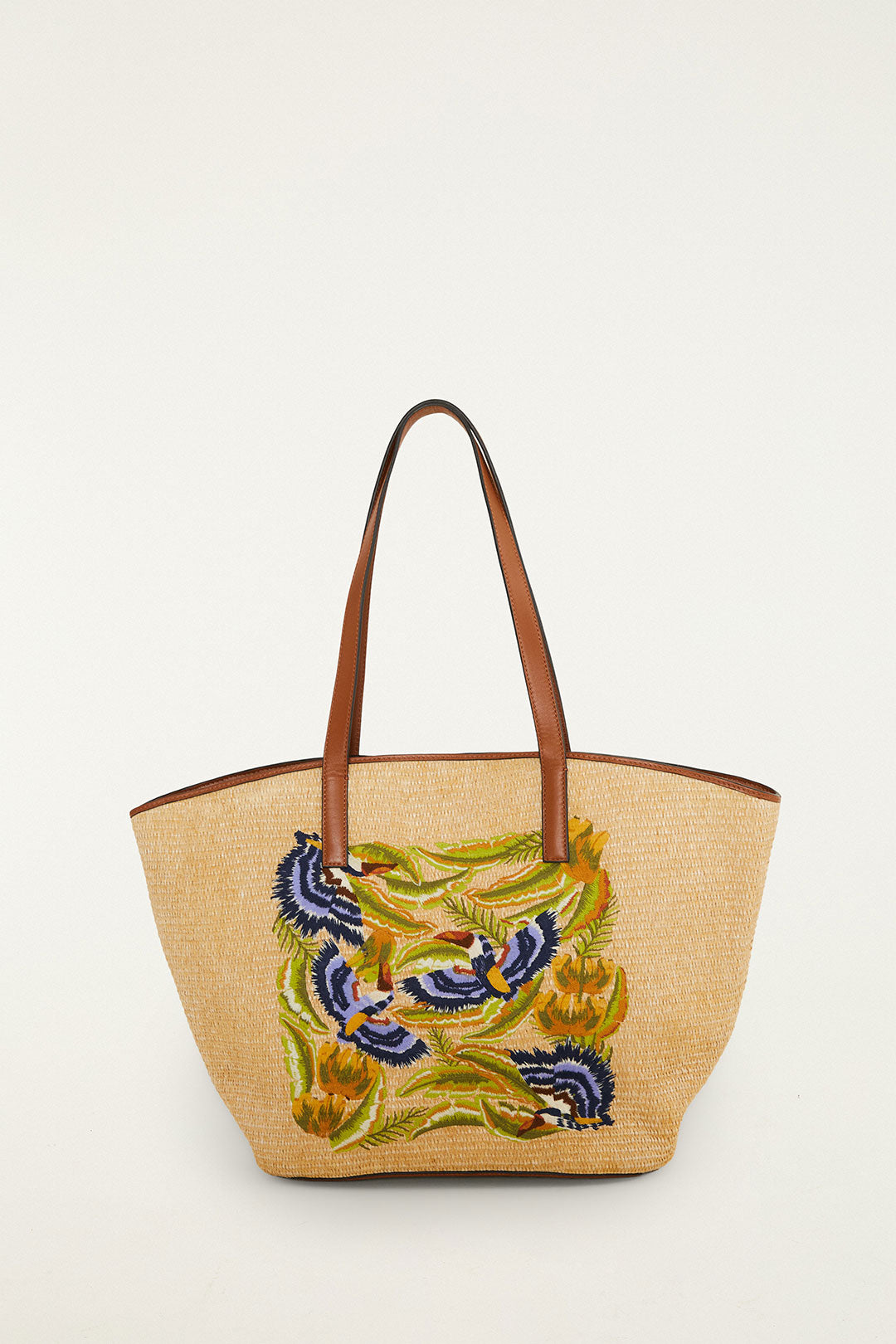 Raffia Basket Tote Bag Large