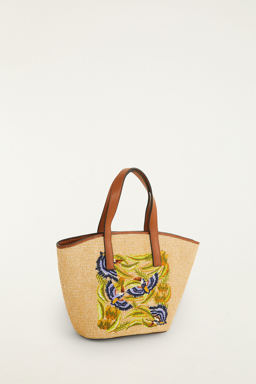 Raffia Basket Tote Bag Small