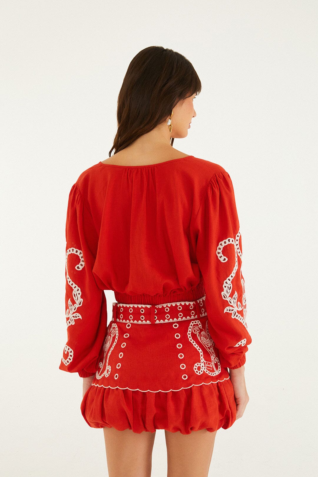 Red Richelieu Lenzing Ecovero Euroflax Blouse