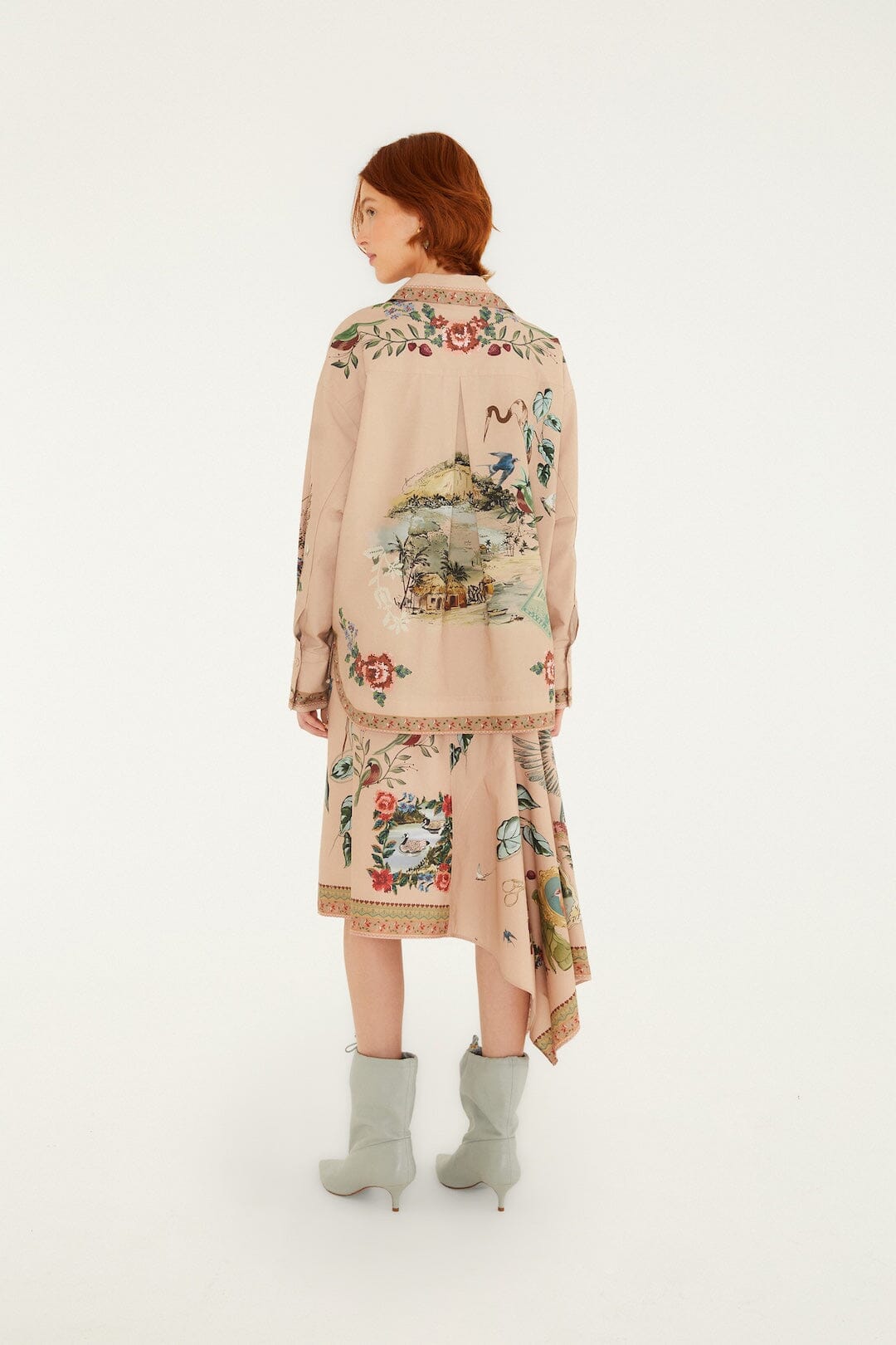 Bird Poetry Soft Pink Shirt