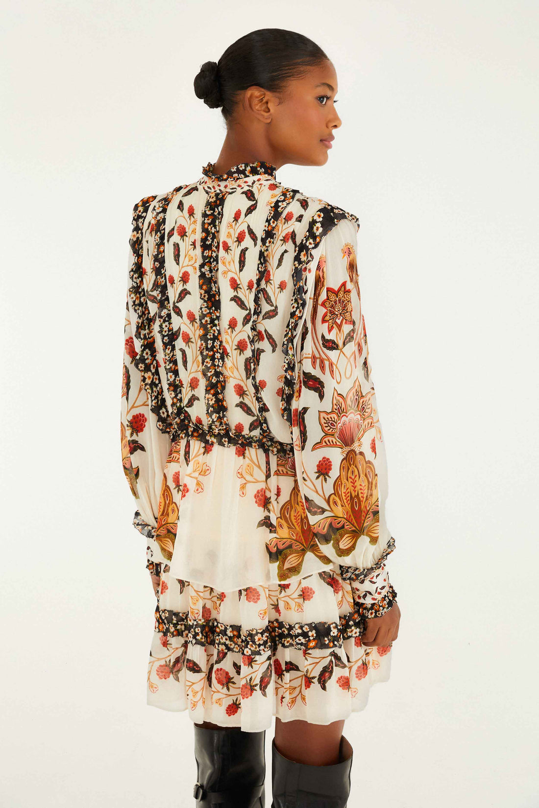 Berry Garden Cream Mini Dress