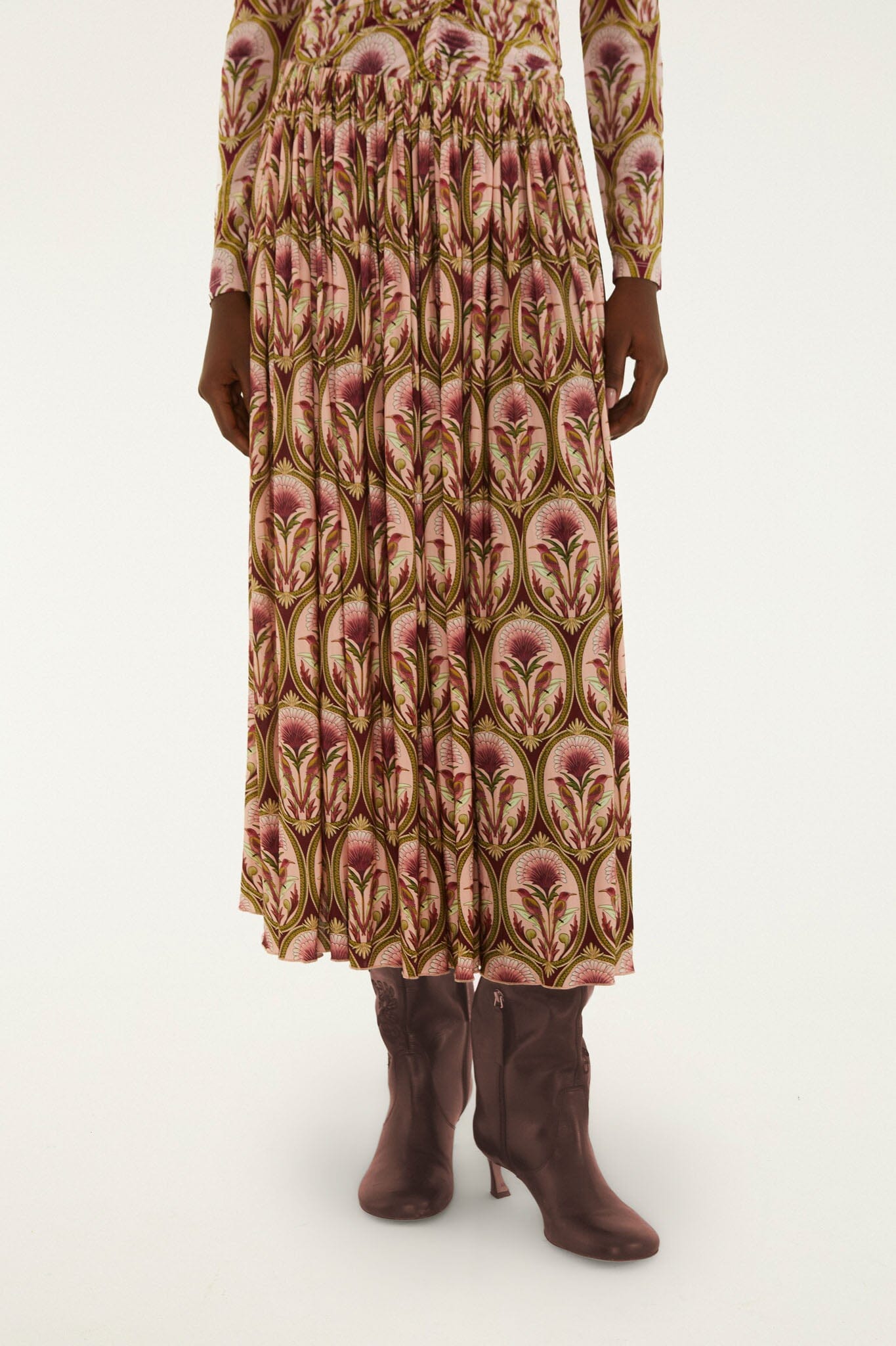 Garden Medal Multicolor Midi Skirt