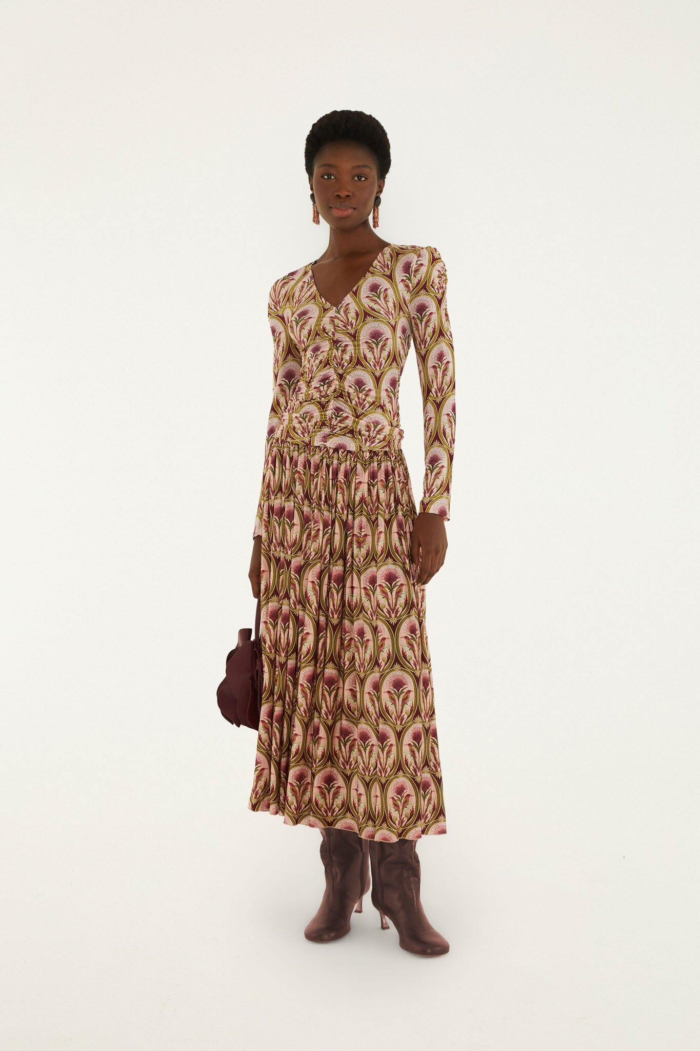 Garden Medal Multicolor Midi Skirt