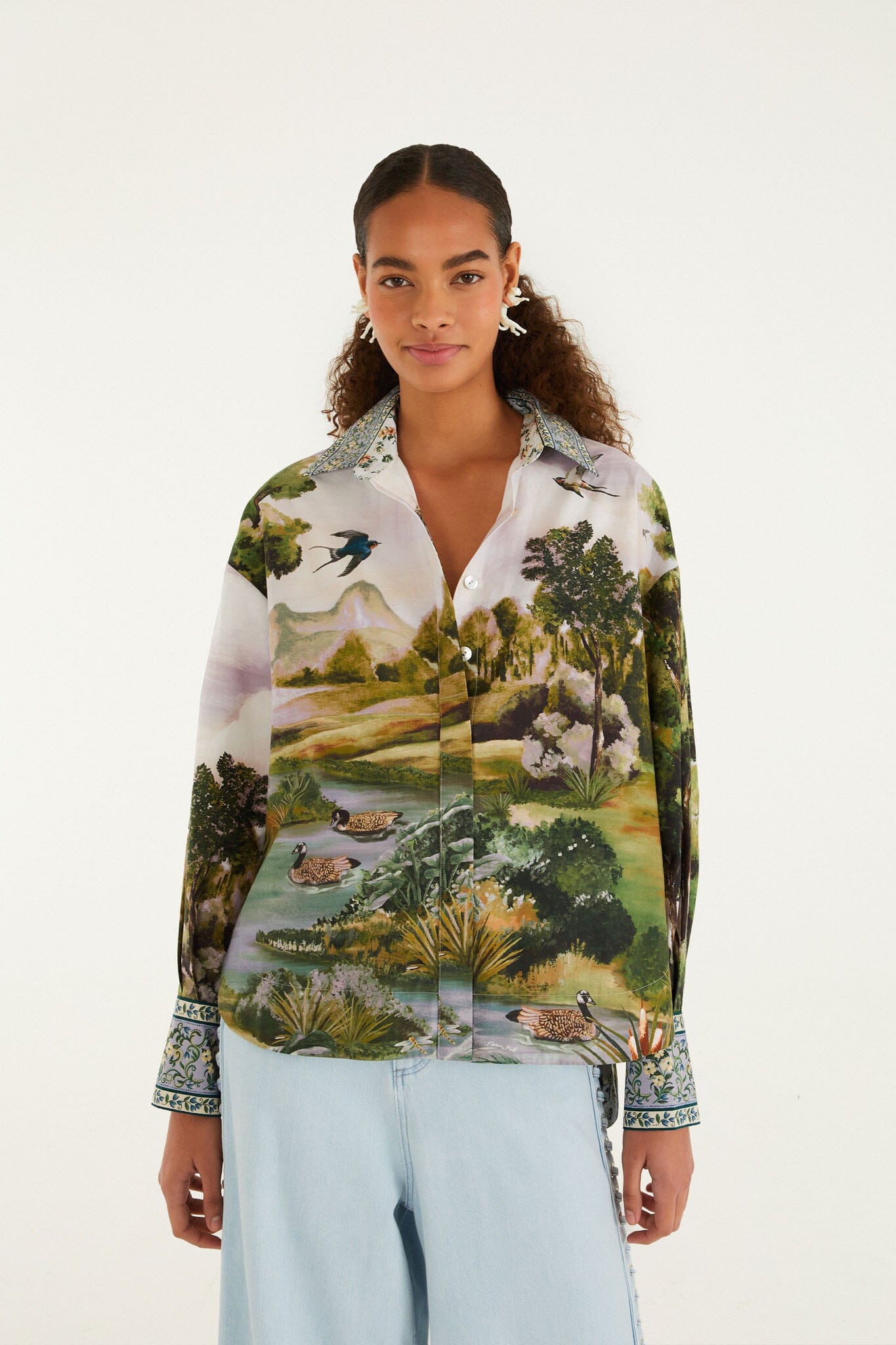 Countryside Landscape Multicolor Shirt
