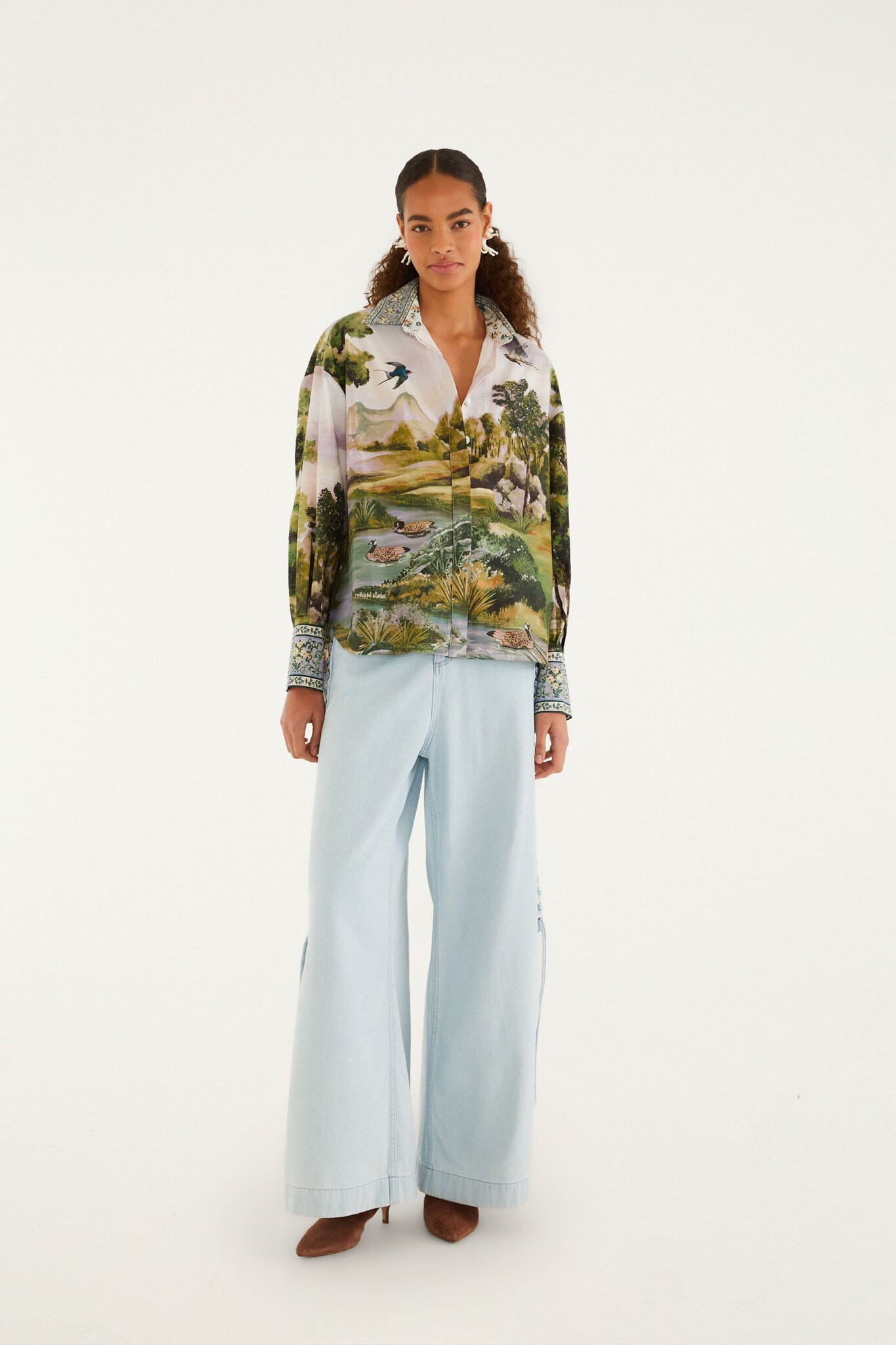 Countryside Landscape Multicolor Shirt