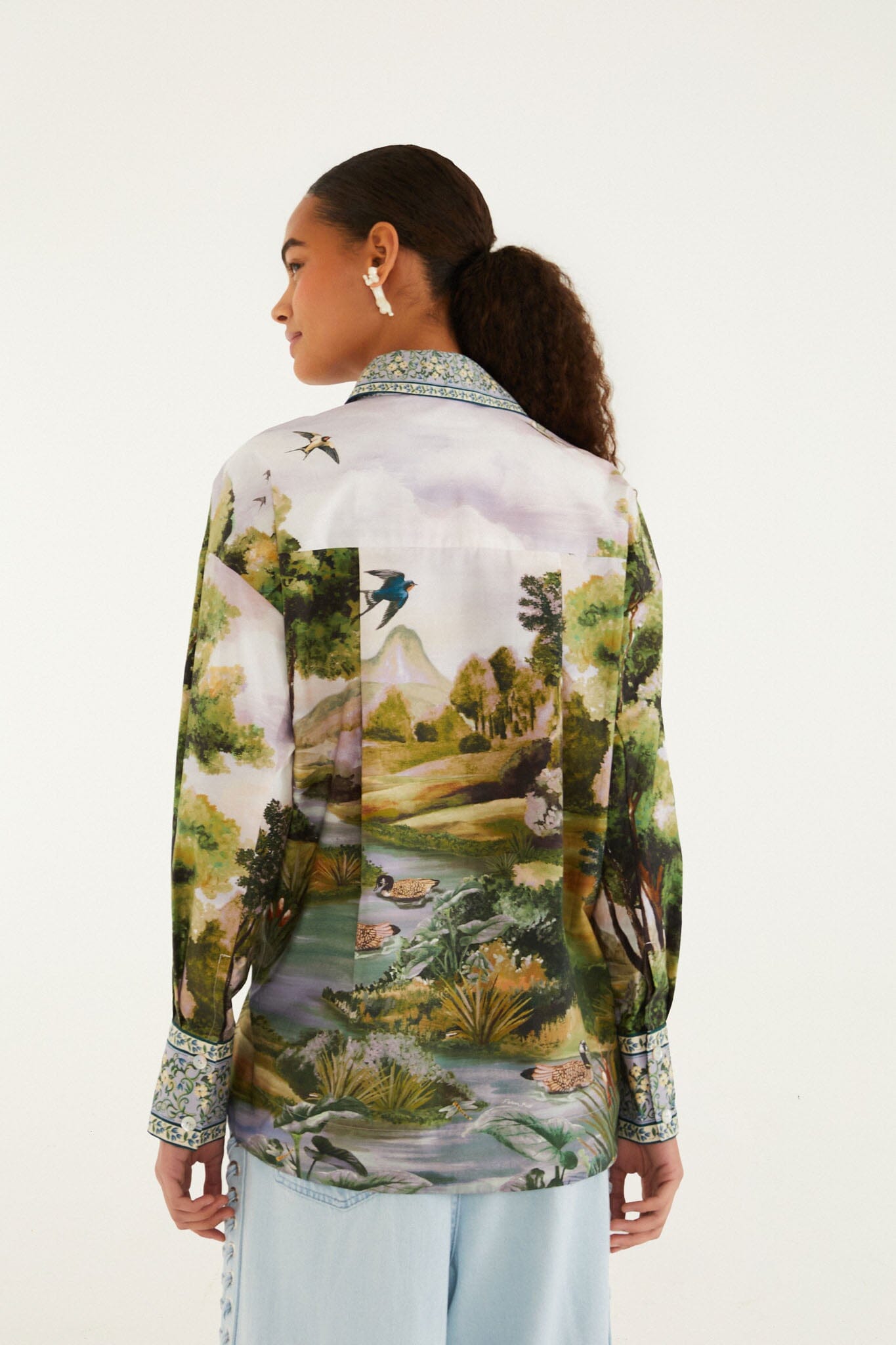 Countryside Landscape Multicolor Shirt