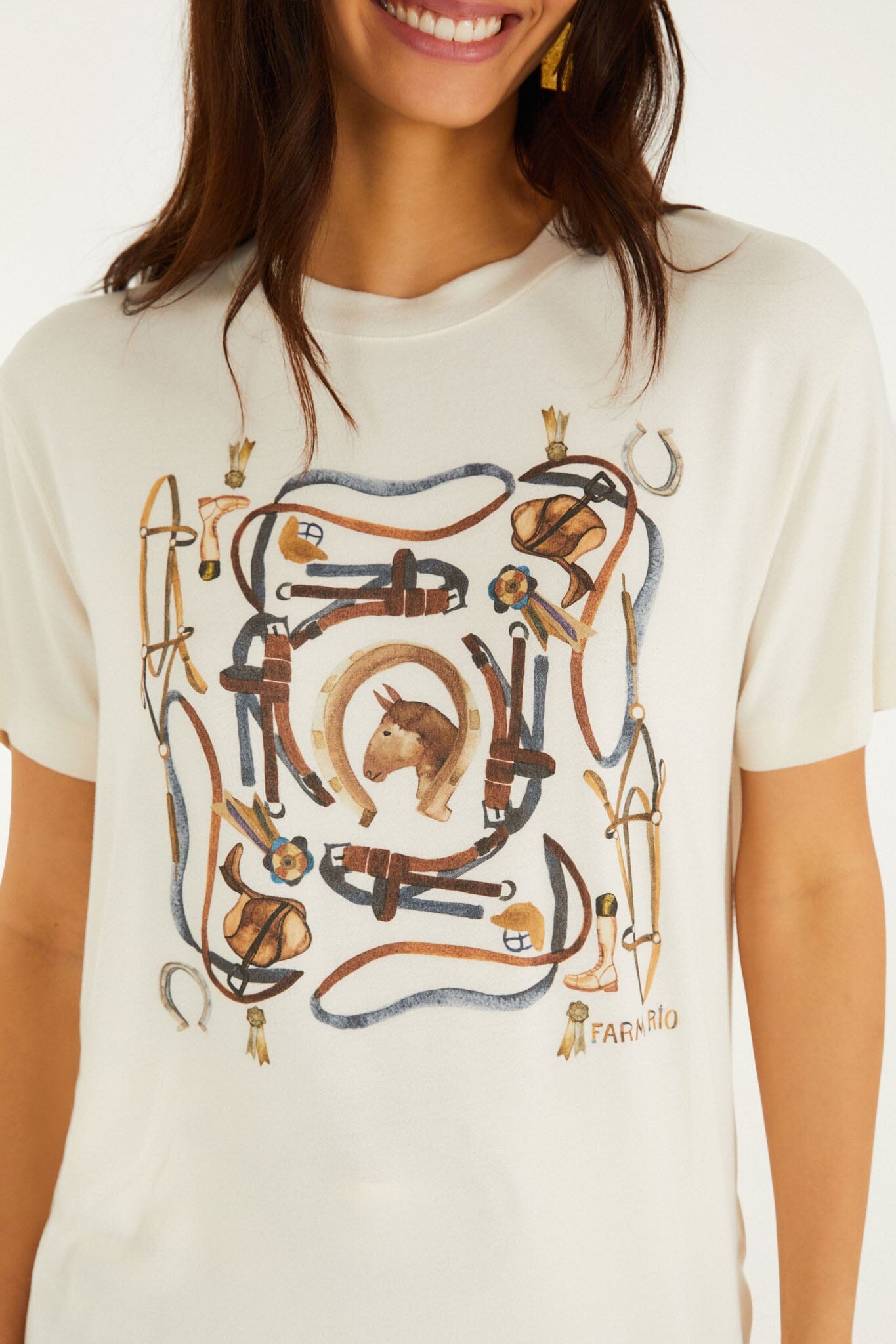 Off-White Equestrian Short Sleeve T-Shirt