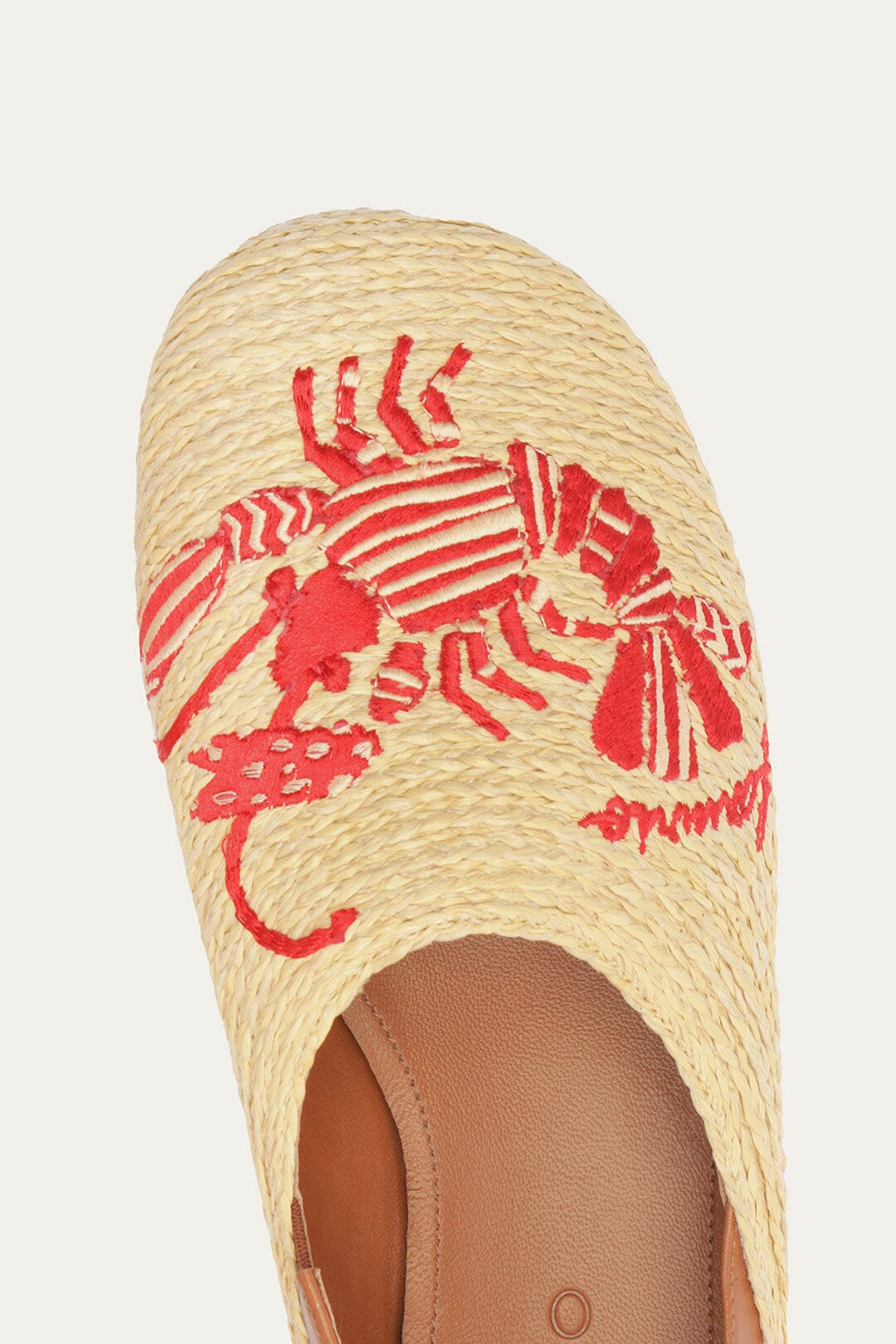 FARM Rio model wearing the Raffia  Flat Loafer