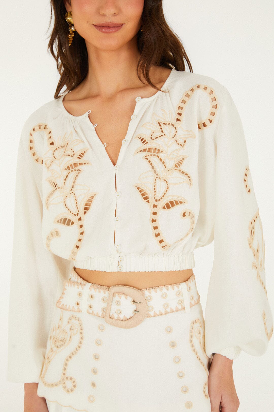 Off-White Richelieu Long Sleeve Blouse