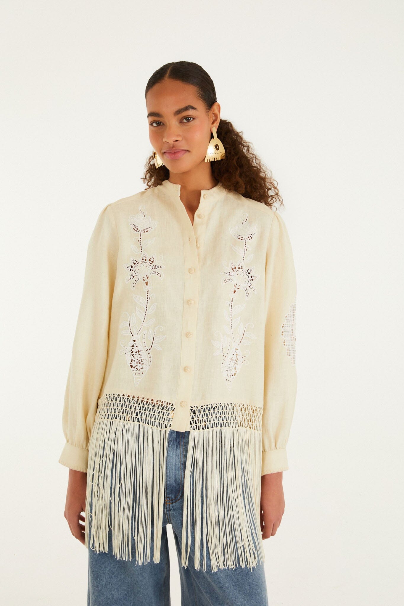 Sand Richilieu Long Sleeve Shirt