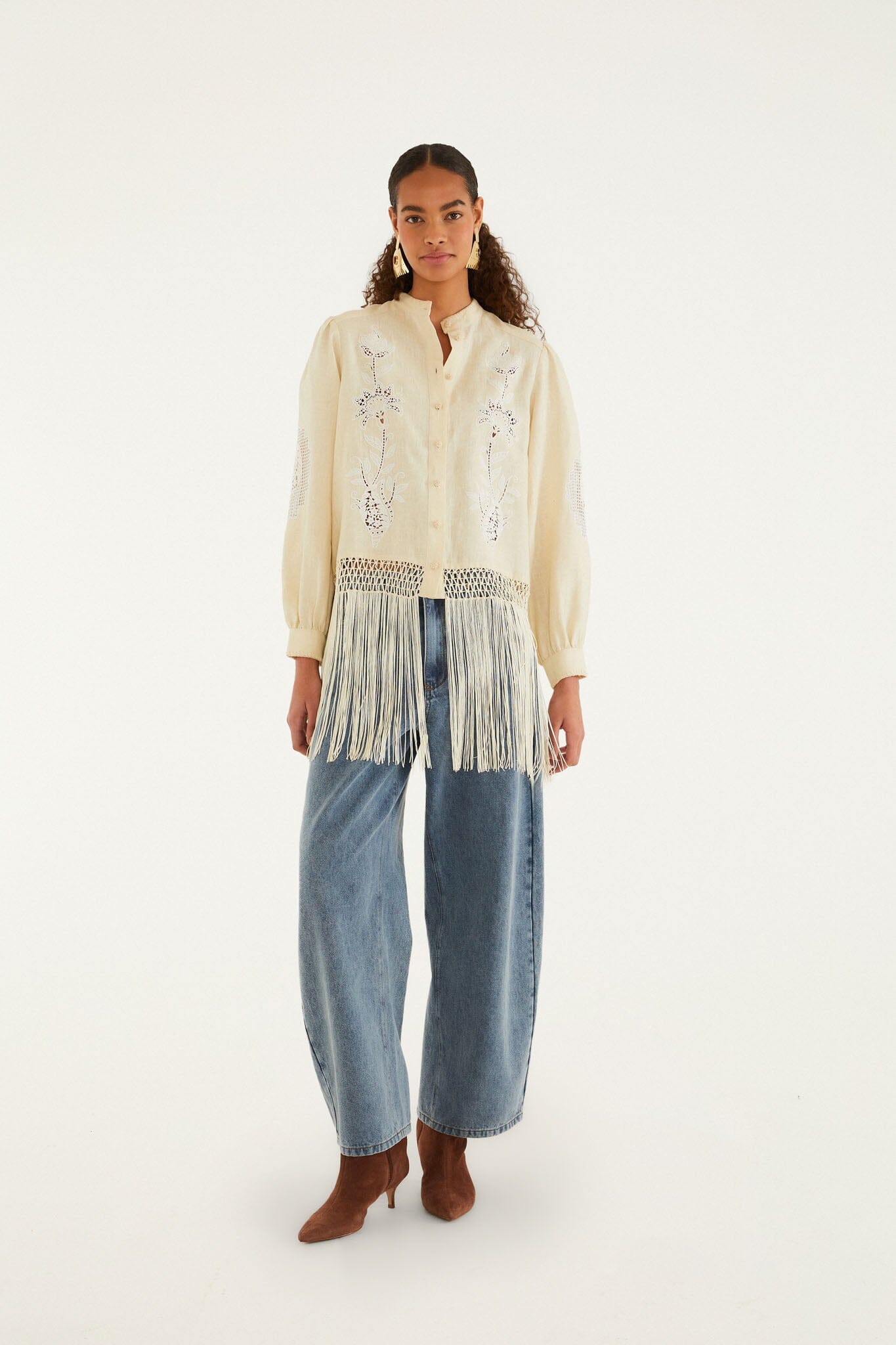 Sand Richilieu Long Sleeve Shirt
