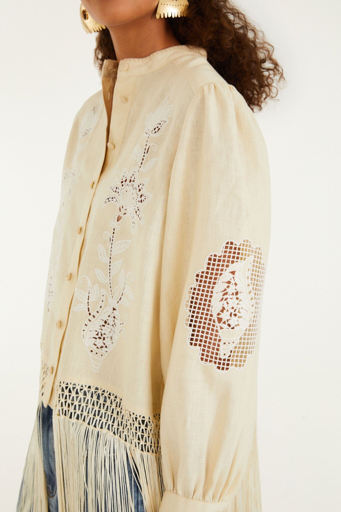 Sand Richilieu Long Sleeve Shirt