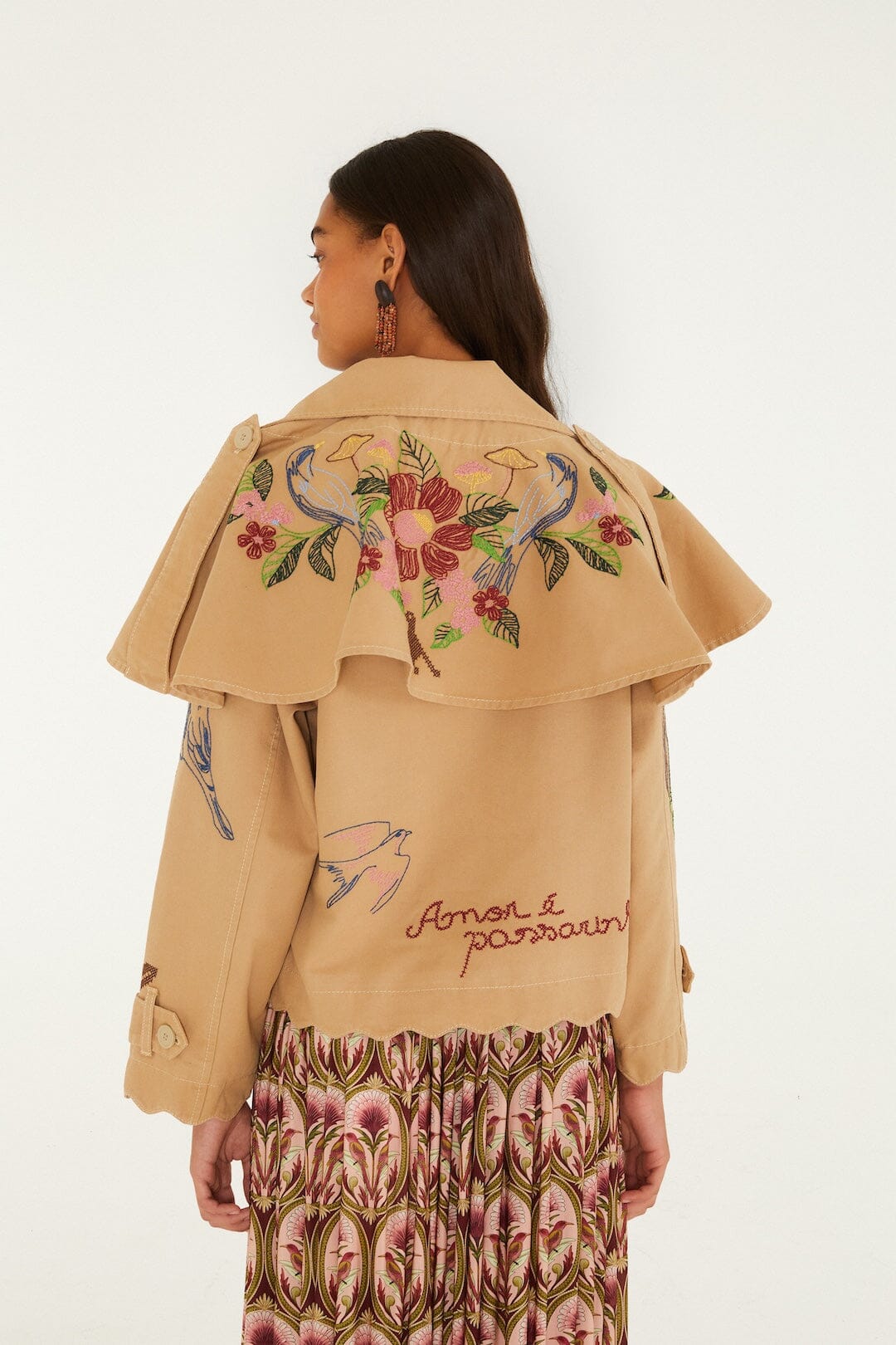 Twill Mini Trench Coat