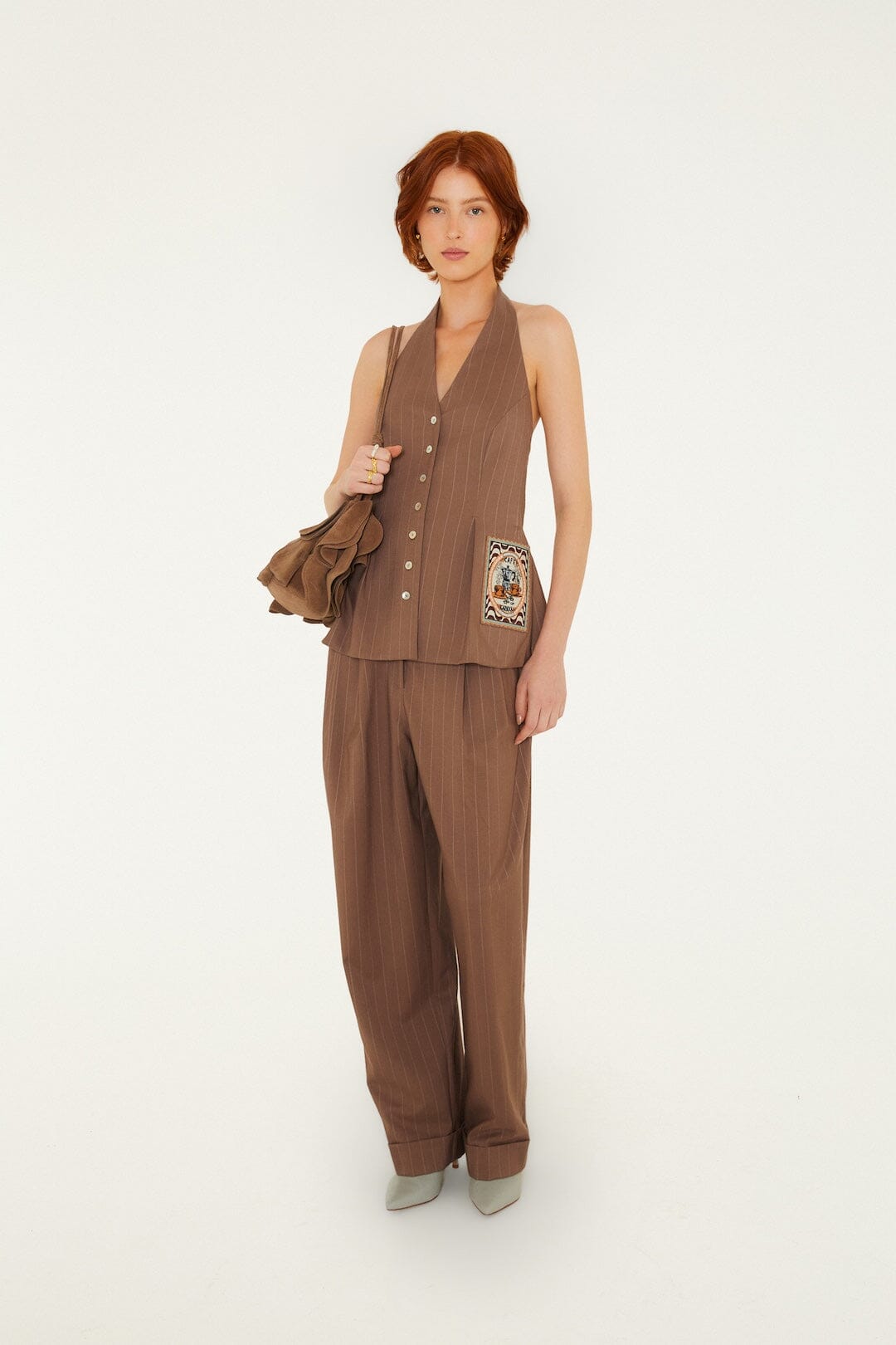 Yarn Dyed Caramel Pants